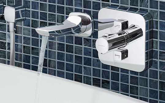 смеситель для душа kludi push 388110538 с термостатом