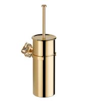 Ёршик для унитаза THG Pétale de cristal clair liseré doré U6E-F01-4720C настенный, золото/прозрачный хрусталь