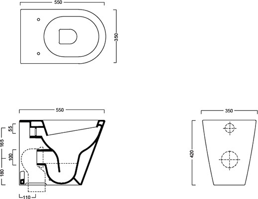 унитаз приставной catalano zero 55 1vp5500 унитаз приставной catalano zero 55 1vp5500
