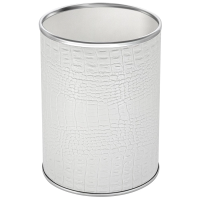 Мусорное ведро 3л, белый хром Geralis Croco M-KWH-S