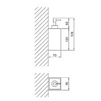 Дозатор для мыла Fantini Linea 96 P5 7633P1 Matt Gun Metal PVD / белый