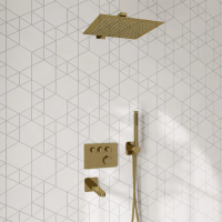 Комплект WasserKraft Sauer 7100 A8458.182.200.186.195.202.176 Thermo встраиваемый, для ванны, золото