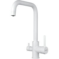 Смеситель для кухни Shevanik S228C с подключением к фильтру, белый