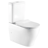 Унитаз компакт Azario Maro AZ-2154 напольный, безободковый, с бачком и сиденьем микролифт, 69х38.5х84 см, белый
