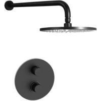 Душевой комплект Paffoni Light KITLIQ013NO 22.5 см, черный матовый