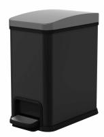 Мусорное ведро Weltwasser WW Tober BL 8L с педалью черный/хром матовый