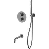 Смеситель для ванны Whitecross Y gunmetal YSET10GM с термостатом Оружейная сталь