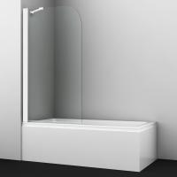 Шторка на ванну WasserKRAFT Leine 80 35P01-80WHITE Fixed профиль белый, стекло прозрачное