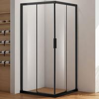 Душевой уголок Aquanet Pleasure AE60-S-100×100U-BT 100×100 профиль черный, стекло прозрачное