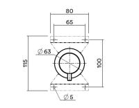 Скрытая часть Quadro design Source/Ottavo IN044 AS смесителя для душа, сталь брашированная