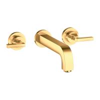 Смеситель Axor Citterio для раковины 222, встраиваемый, излив: 22.2см., ручка: рычаг, цвет: полированное золото