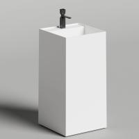 Salini Salini Armonia Square Top Раковина напольная 45х45х90см, слив в стену, выпуск D 503, сифон, декоративная накл. , мат-л: S-Sence, цвет: белый глянцевый