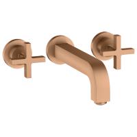 Смеситель Axor Citterio для раковины 222, встраиваемый, излив: 22.2см., цвет: шлифованная бронза