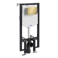 Система инсталляции для унитазов WasserKraft Vils 56TLT.010.ME.MG04 с кнопкой смыва, цвет золото матовое