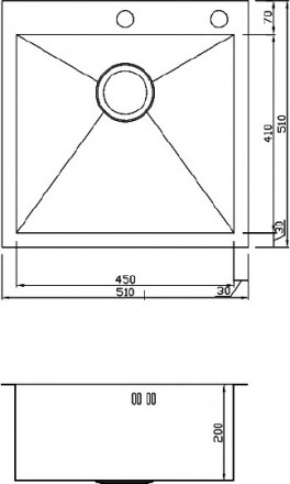 кухонная мойка seaman eco marino smv-z-510 с клапан-автоматом