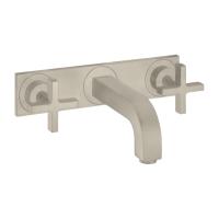 Смеситель Axor Citterio для раковины 226, встраиваемый, излив: 22.6см., с панелью, цвет: шлифованный никель