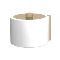 Контейнер с крышкой Bertocci Easy 130 2932 6000, композит, отделка "медовые соты", цвет: белый матовый/никель