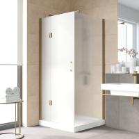 Душевой уголок Vegas Glass AFP-Fisux 100*90 05 10 профиль бронза, стекло сатин