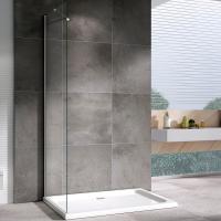 Душевая стенка Abber Zart 100×195 S101 профиль хром, стекло прозрачное