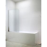 Шторка на ванну Berges River 80х140 065001 профиль хром, стекло прозрачное