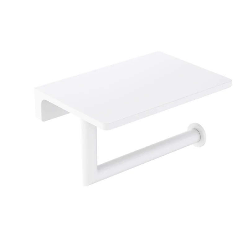 Держатель туалетной бумаги Timo Saona 13043/16 с полкой для телефона, матовый белый