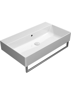 раковина gsi kube x 9422111 подвесная, 80x47 см, цвет bianco lucido