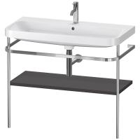 Консоль напольная с умывальником Duravit Happy D.2 Plus HP4838O8080, цвет Графит суперматовый