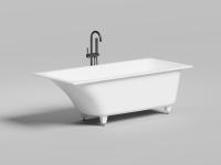 Salini Salini Orlanda KIT Встраиваемая ванна 170х75х60cм., &quot;Up&Down&quot;, сифон, щелевой слив-перелив, мат-л: S-Sense, цвет: белый глянцевый