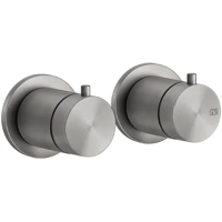 Термостат Gessi Gessi316 54234#239 встраиваемый, внешние части, на 2 выхода, цвет STEEL BRUSHED