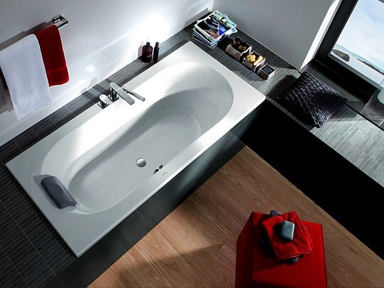 квариловая ванна villeroy&boch oberon ubq199obe2v-01 190x90 см