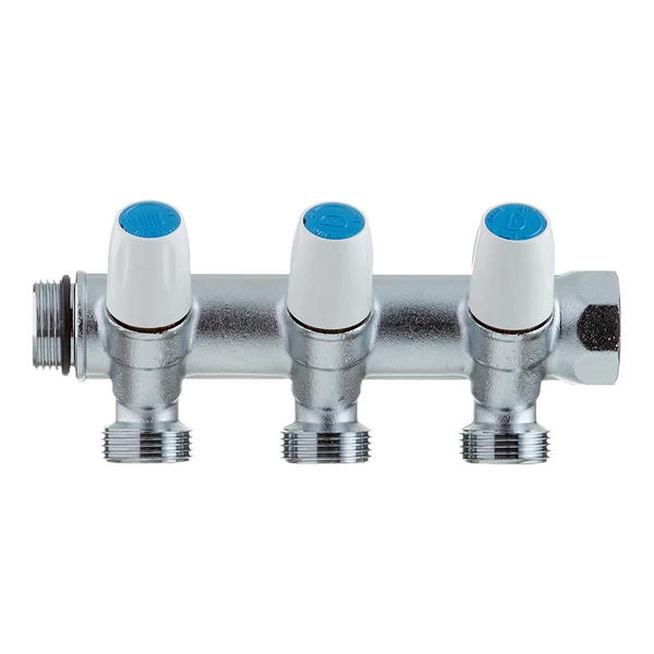 коллектор tiemme 3/4 вр(г) х 3 выхода 3/4 нр(ш) ек х 3/4 нр(ш) регулируемый (1860011/1877k50050503)