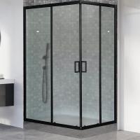 Душевой уголок Royal Bath HPD 110×80 RB8110HPD-C-BL профиль черный, стекло матовое