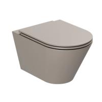 Унитаз подвесной Azzurra Forma FOR1800/F TO/cr, безободковый, в комплекте с креплением, цвет: Tortora