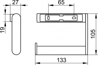 Держатель туалетной бумаги Keuco Plan 14962 370000 черный матовый