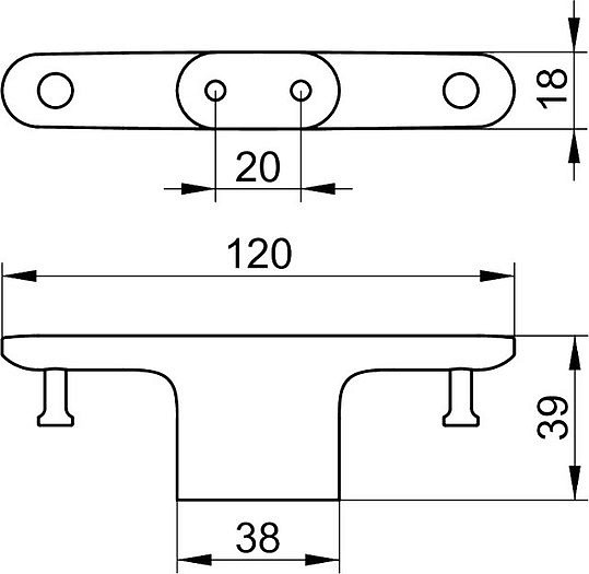 Крючок для полотенца Keuco Edition 400 11515 010000 двойной цвет хром