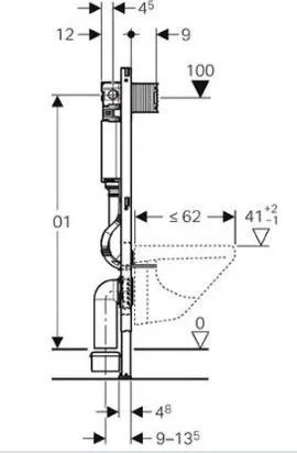 система инсталляции для унитазов geberit duofix omega 111.060.00.2