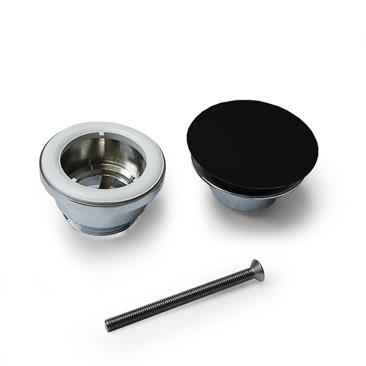 донный клапан artceram saniglaze aca038 17 00 для раковины, универсальный, покрытие керамика, nero matt