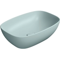 Раковина GSI Nubes 978415 накладная, 50x35 см, Ghiaccio opaco (Голубой матовый)