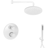 Душевой комплект Paffoni Light KITLIQ018BO 22.5 см, белый матовый