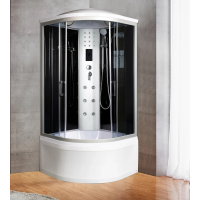 Душевая кабина River Dunay 90x90x46 ТН 10000001249 профиль Матовый хром задняя стенка Черная Душевая кабина River Dunay 90x90x46 ТН 10000001249 профиль Матовый хром задняя стенка Черная