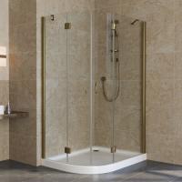 Душевой уголок Vegas Glass AFS-Fux 110*100 05 01 профиль бронза, стекло прозрачное