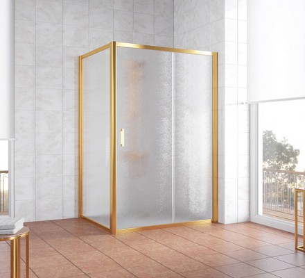 душевой уголок vegas glass zp+zpv 130*100 09 02 профиль золото, стекло, стекло шиншилла