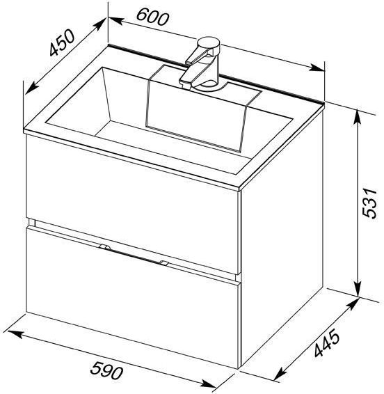 тумба с раковиной aquanet алвита 00213094 60 серый антрацит