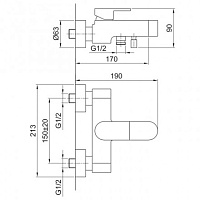 смеситель для душа fantini mare 51 02 1016