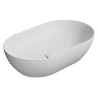 Раковина GSI Pura 8834PVC09 накладная, 60x37 см, Белый матовый