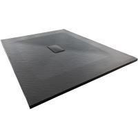 Душевой поддон из стеклопластика WasserKRAFT Elbe 120x100 74T10 черный матовый