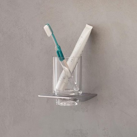Стакан для зубных щеток Emco Art 1620 001 02 хрустальное стекло прозр., цвет хром
