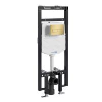 Система инсталляции для унитазов WasserKraft Dinkel 58TLT.010.ME.MG03 с кнопкой смыва, цвет золото матовое
