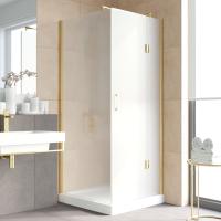 Душевой уголок Vegas Glass AFP-Fisux 90 09 10 профиль золото, стекло, стекло сатин