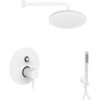 Душевой комплект Paffoni Light KITLIG015BOKING 30 см, белый матовый